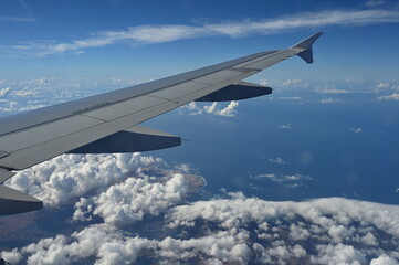 Blick aus einem Flugzeug