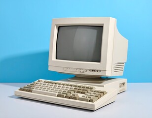 Fototapeta premium Vintage Computer Desktop Workstation.
