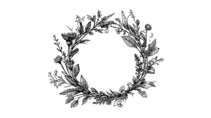 Floral Wreath Illustration
