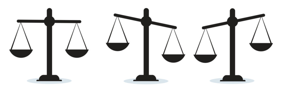 justice scale court symbol vector illustration
