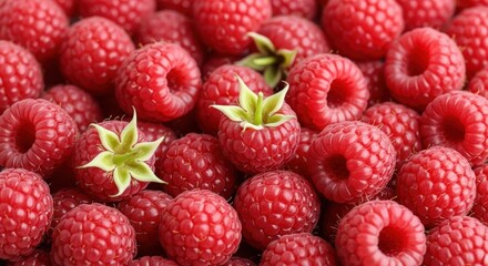 Fresh Ripe Raspberry Background &mdash; vibrant berries creating a rich, natural texture