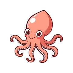Squid Cartoon Design Very Cool