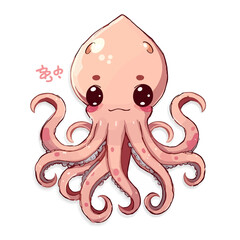 Squid Cartoon Design Very Cool