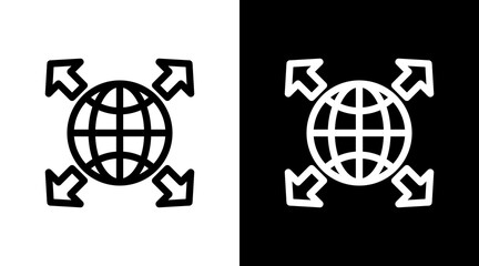 Globe With Icon Set Design