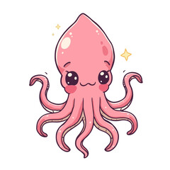 Squid Cartoon Design Very Cool
