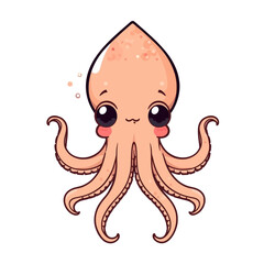 Squid Cartoon Design Very Cool