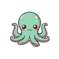 Squid Cartoon Design Very Cool