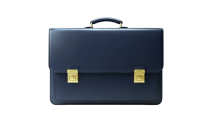Blue Briefcase Isolated on White Background