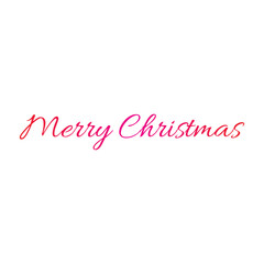 Merry Christmas Text Design with Gradient Color and Isolated on a White Background, 