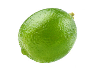 Fresh green lime isolated on white.