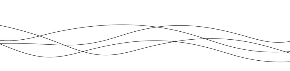 curve wave seamless pattern thin line wavy abstract vector 