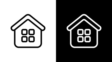 Home With Icon Set Design