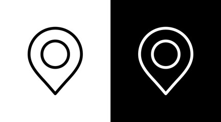 Location With Icon Set Design