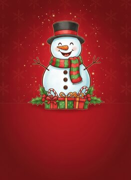  Christmas greeting invitation card, holidays, cute santa, illustration message card