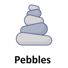 Pebbles Vector icon which can easily modify or edit