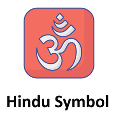 Hindu Symbol Vector icon which can easily modify or edit