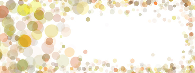 White background with a lot of circles of different sizes in neutral soft colors