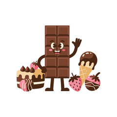 Delicious chocolate bar design with rich color palette and classic typography