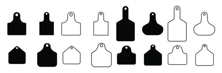 cow tag icon vector ear tag illustration sign beefs symbol © Hslwasly
