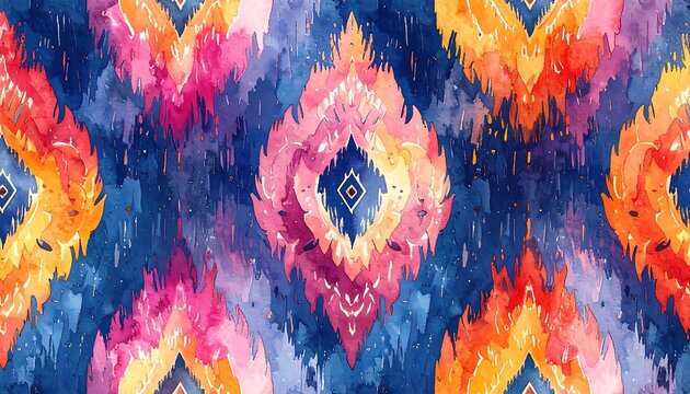 Vibrant Abstract Tie Dye Pattern Design.