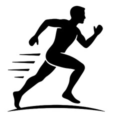 runner silhouette vector transparent image logo