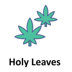 Holy Leaves Vector icon which can easily modify or edit