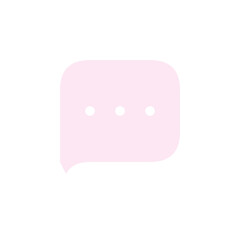 Minimalist Digital Communication Icon in Soft Pink and Black