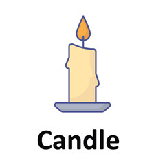 Candle Vector icon which can easily modify or edit