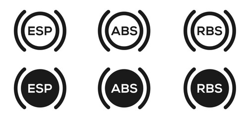 cars dashboard icon set