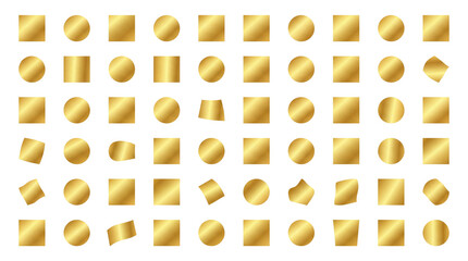 Dense Falling Golden Confetti Background with Stars and Ribbons