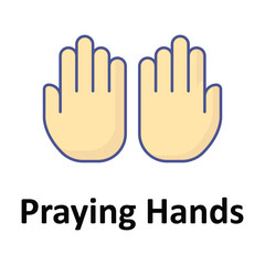 Praying Hands Vector icon which can easily modify or edit