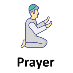 Prayer Vector icon which can easily modify or edit