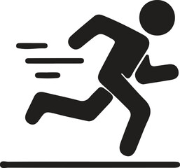 Running Fast Icon Silhouette