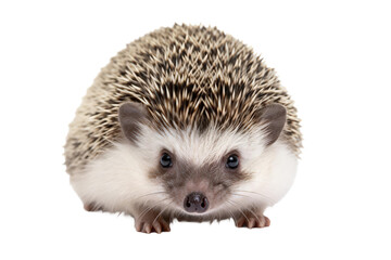 Fototapeta premium Cute hedgehog with spiky fur looking directly at the camera