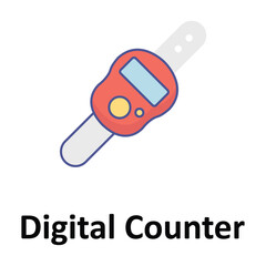 Digital Counter Vector icon which can easily modify or edit