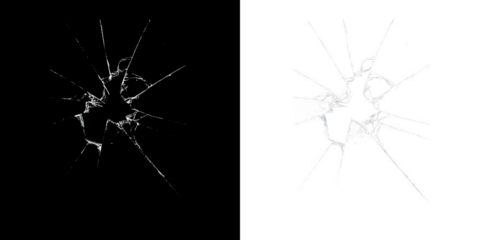 
Transparent Shattered Glass Design PNG