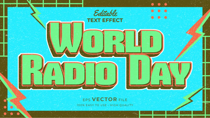 Editable Text Effect - World Radio Day