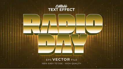 Editable Text Effect - World Radio Day