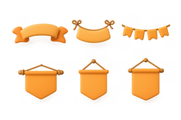 Minimalist banner icons for creative design projects and custom compositions