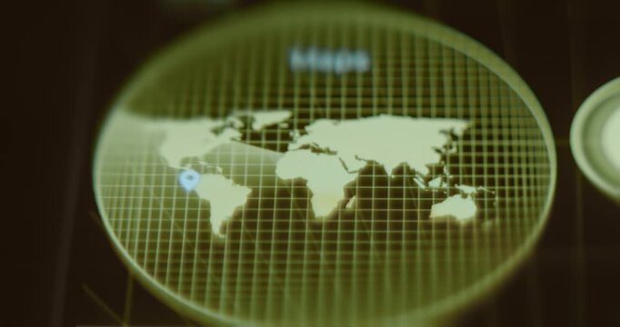 Radar searching on the world map