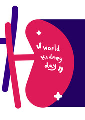 World Kidney Day Poster for Social Media Post with Strong Color