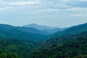 mountain landscape with clouds