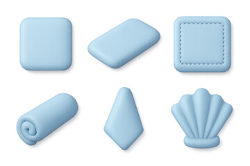 Minimalistic napkin icon set for design projects