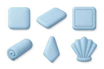 Minimalistic napkin icon set for design projects