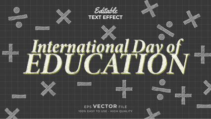 International Education Day - Editable Text Effect