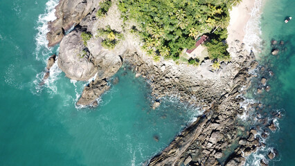 aerial view of the sea