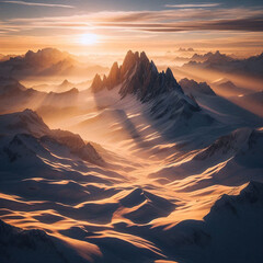 sunrise in the mountains