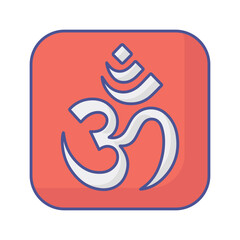Hindu Symbol Vector icon which can easily modify or edit