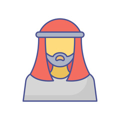 Arab Man Vector icon which can easily modify or edit