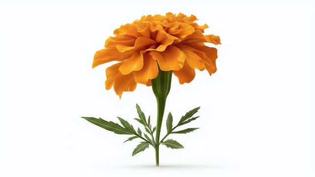 Beautiful Orange Marigold Flower Blooming in the Garden.